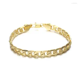 Link Bracelets Mens Bracelet Gold Chain Gift For Husband Cuban Colour Boyfriend