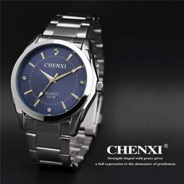 Fashon Couple Chenxi Watch Vintage Men Women Lovers Business Wrist Watches Analog Quartz Full Stainless Steel Watchband Gift