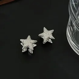 Stud Earrings 2023 Korean Fresh Crystal Stars Senior Fashion Small Exquisite Luxury Women's Jewelry