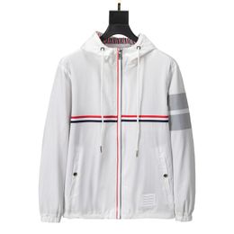 Felpe con cappuccio Primavera Autunno IT-THOM Luxury Brand Design coreano Felpe da uomo Classic Waffle Cotton 4-Bar Stripe Jackets