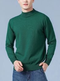 Mens Sweaters Men Cashmere Sweater Autumn Winter Soft Warm Jersey Jumper Pull Homme Hiver Pullover Half turtleneck Knitted 231021