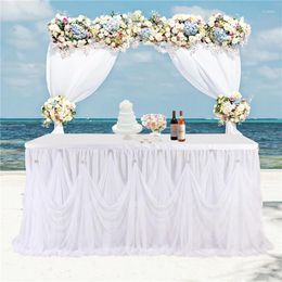 Table Skirt 6FT/9FT Four Sided Diamond For Wedding Birthday Party Decoration El Banquet Stage Setting Surround Cover
