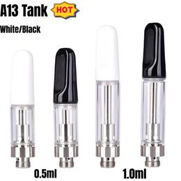 Original A13 Disposable Empty Vape Pen Cart 0.5ml 1.0ml Thick Oil Preheating Vapour Bud Touch Vaporizer Atomizers For 510 Thread Battery