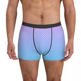 Underpants Polka Dots Print Underwear Pastel Gradient Males Boxer Brief Comfortable Shorts Custom DIY Plus Size Panties