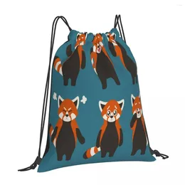 Shopping Bags Red Panda Sports Gym Storage BackpackLightweight Drawstring Designed As Backpacks For Men'S Outdoor Adventures