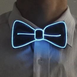 Bow Ties LED Light Up For Men Necktie Luminous Flashing Dance Party Christmas Evening Club Tie Decoration Accessories