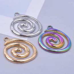Pendant Necklaces 10PCS Fashion Coil Stainless Steel Vintage Thread DIY Jewellery Making Personalise Earrings Charm Craft Supplies Accessory