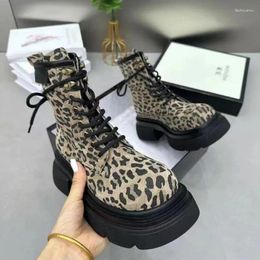 Boots Flashion High Top Sneakers Women Ankle Autumn Leopard Sports Ladies Vulcanised Shoes Platform Canvas Woman Boot