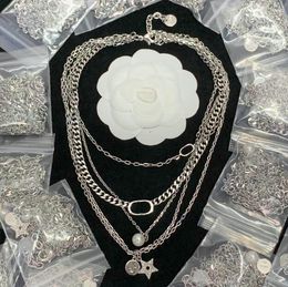 Designer 18k banhado a ouro carta pingente colares corrente de aço inoxidável gargantilha marca colares para mulheres festa de casamento jóias presentes casal