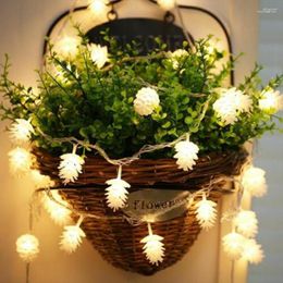 Strings Solar Powered Pine Cone LED Fairy String Lights Waterproof Garland Lamp Garden Christmas Holiday Wedding Party Decoration Navida