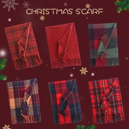Designer Christmas scarf Joker scarf for men and women in winter high sense New Year red scarf fashion Korean warm shawl.