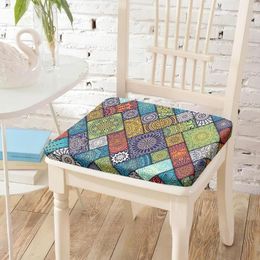 Pillow Multicolor Mandala Print Chair Memory Foam Seat Padding Washable Coat Comfort Chairs Pad For Balcony Outdoors RV Decor