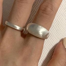 Cluster Rings BF CLUB 925 Sterling Silver Irregular Water Droplets Cross Ring Female Simple Retro Style Handmade Jewellery