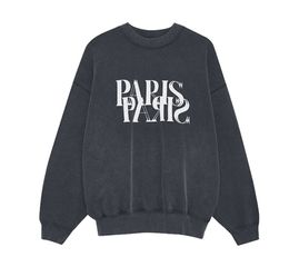 Letter Pattern Sweatshirts Designer Loose Washed Black Pullover Jumper Hoodies Sweater for Women