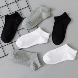 Men's Socks 3pairs Mens Boat Black Business Solid Color Breathable Comfortable High Quality Ankle