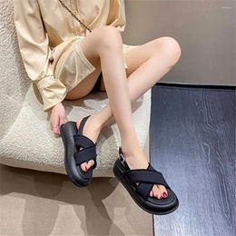 Sandals Size 37 36-39 Women's Without Heels Lux Woman Clapper Shoes Bathroom Slippers Sneakers Sport 2023summer Loafers
