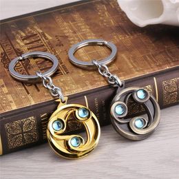 Keychains 2 Colours Game Dota Talisman Of Evasion Keychain Metal Pendant Key Ring Chain Holder Jewellery Car Chaveiro Accessory Men Gift