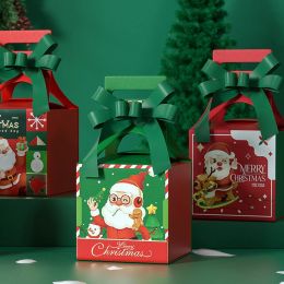 Merry Christmas Candy Cookie Gift Boxes Christmas Santa Claus Gift Paper Packaging Navidad Natal Noel Party Decoration Supplies
