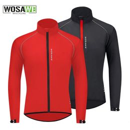 Cycling Jackets WOSAWE Men's Windbreaker Cycling Jacket Reflective Windproof Waterproof Mountain Bike MTB Jacket Running Riding Bicycle Jerseys 231021