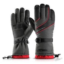 Ski Gloves Men Women Ski Gloves Winter Outdoor Warm Windproof Waterproof Skiing Snowboard Gloves Touch Screen Adjustable Cycling Gloves 231021