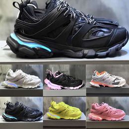 المصمم أحذية غير رسمية LED Track 3 30 Men Women Fashion Sneakers Sneakers Triple Black White Pink Blue Orange Yellow Green Green Gomma Tracks