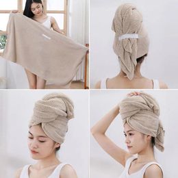 Towel Hair Drying Super Soft Extra Wrap Highly Absorbent Anti-frizz Fast Elastic Band For Easy Use Shower