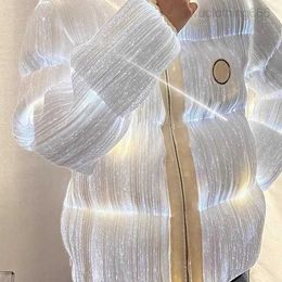 Luminous Glow-in-the-dark Technology Sense Led Women Badge Puffer High Street Outwear Top