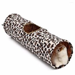 Cat Toys Pet Tunnel Play Leopard Print Crinkly Fun Long Kitten Toy Collapsible Coon Bulk