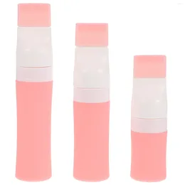 Storage Bottles 3pcs Silicone Travel Empty Shampoo Containers Refillable Toiletries Dispensers(38ml 60ml 80ml)