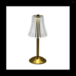 Table Lamps LED Crystal Decorative Lamp 800MAh Rechargeable Atmosphere Night Light 3-Levels Brightness For Restaurant Cafe