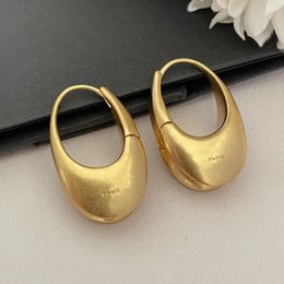Dangle Earrings High Quality Fashion French Designer Brass 24K Gold Plated Vintage Boutique Jewelry Accessories