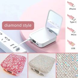 Compact Mirrors THE MIRROR smart mirrow SKIN CARE TOOL magic mirror pocket mirror mobile power bank with charging cable 231021