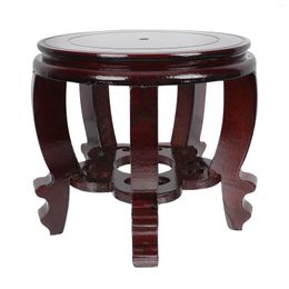 Dinnerware Sets Crystal Ball Tall Wooden Seat Displaying Stand Decorative Rack Pography Prop Vintage Desktop Adornment