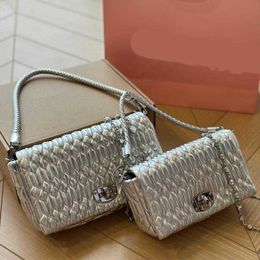 designer Cross Body Bags Women mum Wallet Purse top Qulity Handbag real leather With Crystal Pleated Leather Small And Light Clutch 211021