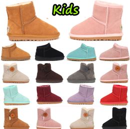 Kids Boots Toddler Australia Snow Boot Designer Children Shoes Winter Classic Ultra Mini Botton Baby Boys Girls Ankle Booties Child Fur Suede 221