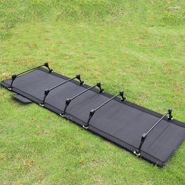 Outdoor Pads 900D Oxford Cloth 7075 Aluminum Alloy Frame Camping Lunch Break Bed Folding Couch Elevated Marching Mattress Sleeping Mat