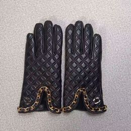 Designer leather touch screen gloves soft warm short wool motorcycle rider gloves Winter high quality five finger gloves