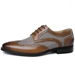 Dress Shoes 2024 Quality Men Brogue Classic Business Man Formal Casual Party Banquet Male Leather Oxfords Footwear