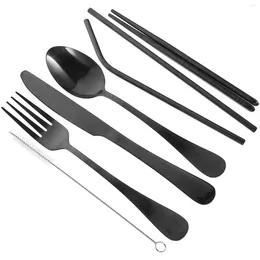 Dinnerware Sets Stainless Steel Flatware Eating Utensils Tableware Chopsticks Forks Portable Travel Cutlery