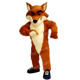 Halloween Brown Fox Mascot Costume Adult Size Cartoon Anime theme character Carnival Unisex Dress Christmas Fancy Performance Party Dress
