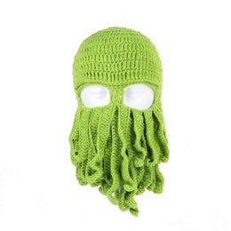Halloween Hats Are Funny And Cute For Kids And Adults Woolen Octopus Hat Funny Party Halloween Squid Hat Pure Handmade Warm Windproof Ski Hat