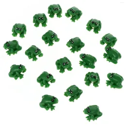 Garden Decorations 20 Pcs Cake Resin Frog Outdoor Tabletop Decor Fairy Animal Figurines Micro Landscape