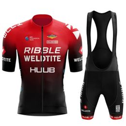 Cycling Jersey Sets Huub Cycling Jersey Suit Men's Bicycle Short Sleeve Shorts Set Cycling Clothing Mountain Bike Bib Shorts Cycling Jersey Set 231021