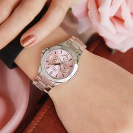 CHENXI Ladies Watches Sier Stainless Steel Wrist Watch for Women Fashion Dress Quartz 5 Color Analog Casual Female Clock