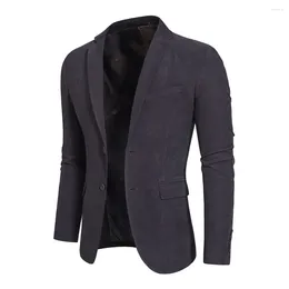 Men's Suits Autumn Winter Men Casual Short Woollen Coats Solid Colours Versatile Slim Fashionable Business Clothing