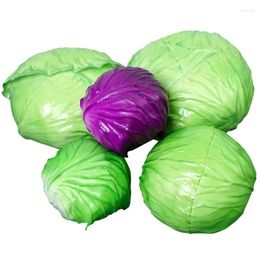 Decorative Flowers PU Simulated Vegetables Cabbage Artificial Chinese Model Pography Props El Display Decoration