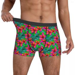 Underpants Ropical Floral Underwear Paradise Print Pouch Trunk Boxer Brief Comfortable Man Panties Big Size