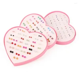 Stud Earrings 36Pairs Set Candy Colour Hypoallergenic Plastic Earring For Women Girl Wedding Christmas Gifts Jewellery
