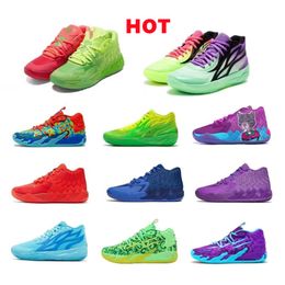 2024 Kids LaMelo Ball MB02 Rick Morty Men Basketball Shoes Sneakers for sale Slime Grade school sport Shoe Online Shop US4.5-US12