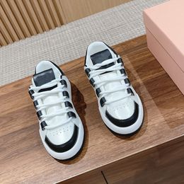 Luxury designer new womens shoes small white shoes leather black and white matching thick soles increase leisure outdoor sports shoes warm womens shoe Sizes 35-40 +box